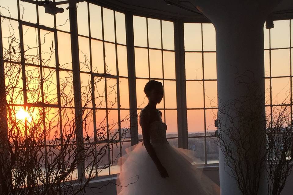 Bride and Sunset