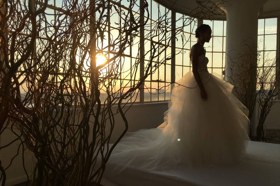 Bride and Sunset