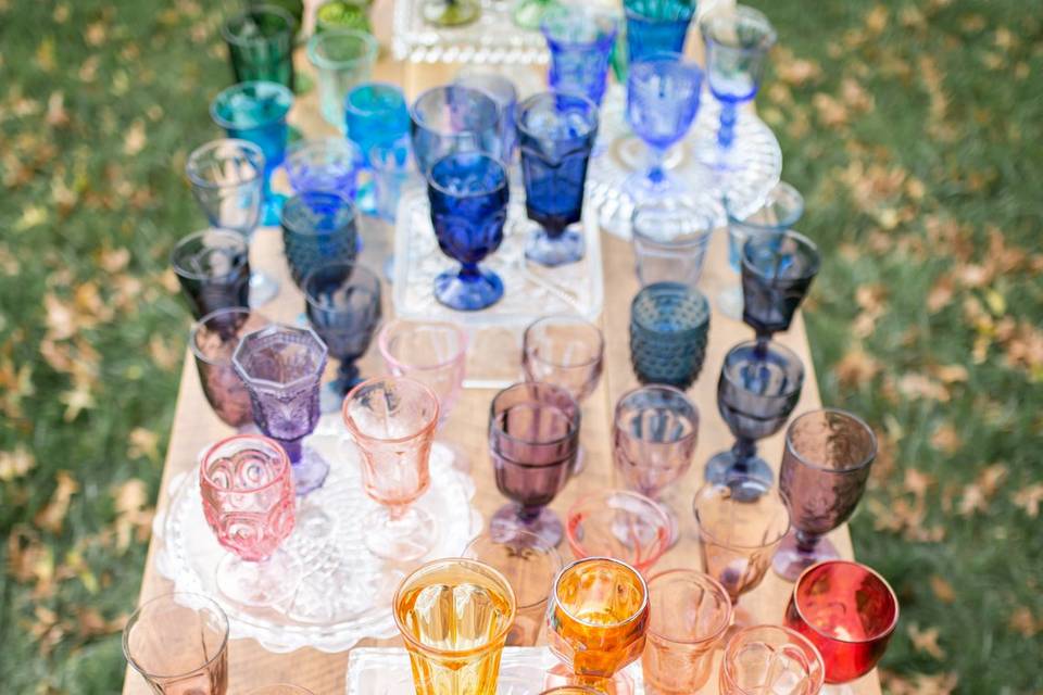 Colored goblets