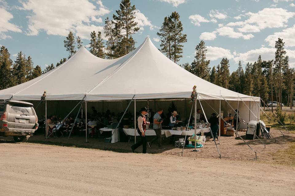 Reception tent