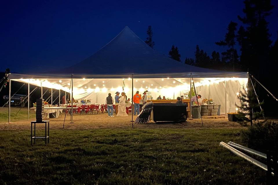 Reception tent