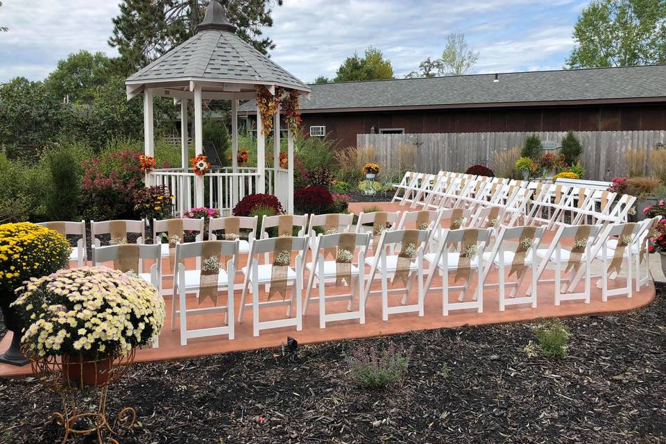 Gazebo and family seating