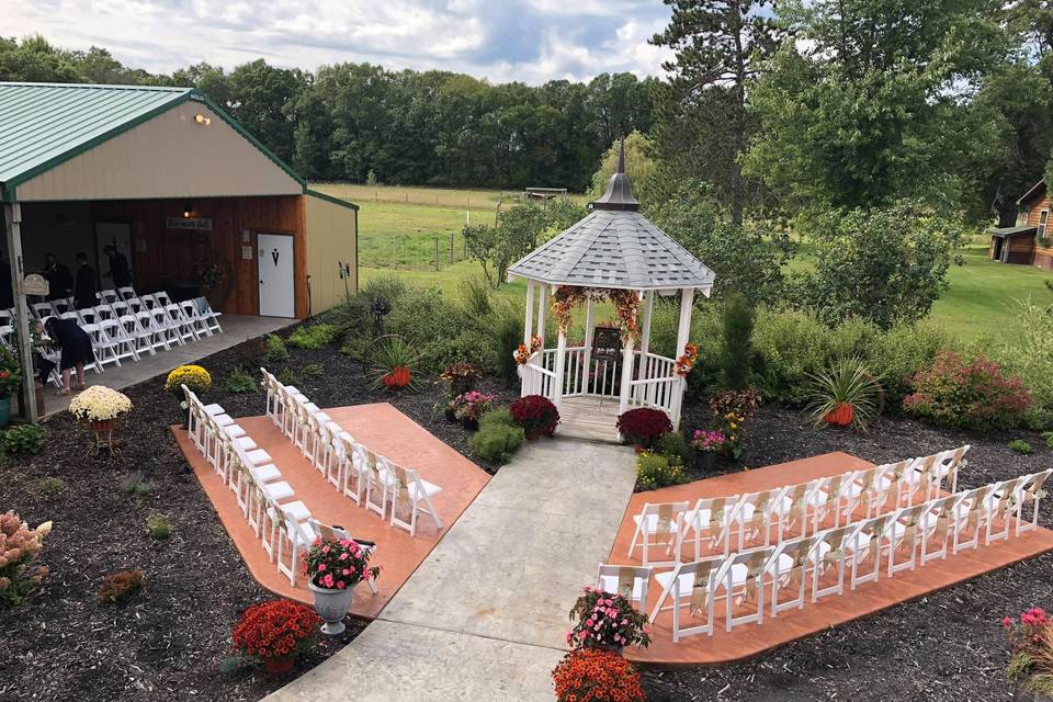 Gazebo and seating