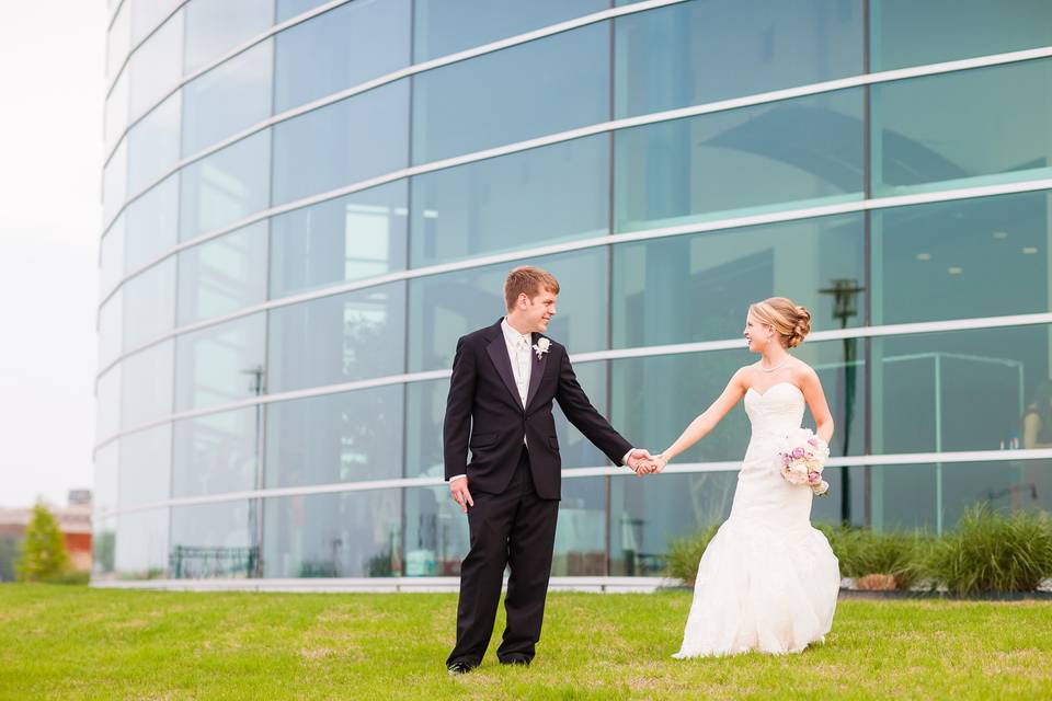 Couple holding hands