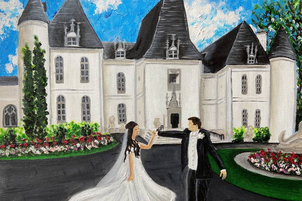 Live wedding painting