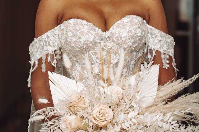 Beautiful bride in her dress