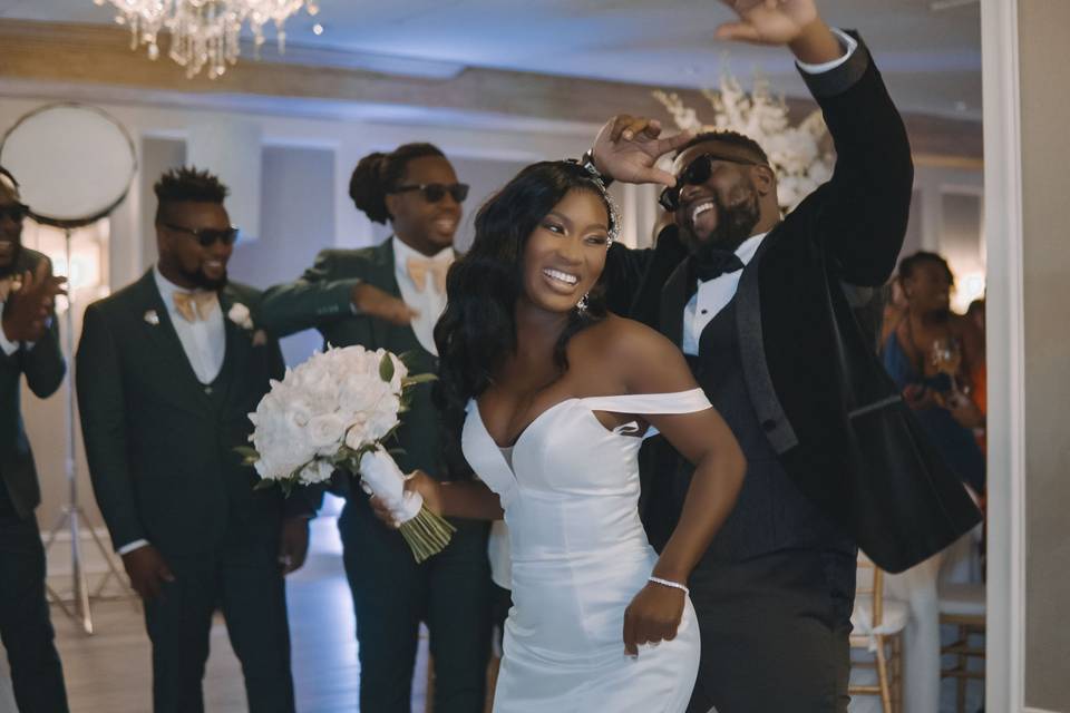 Bride and groom first dance