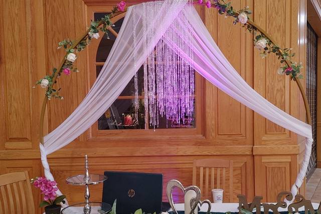 Crystal backdrop