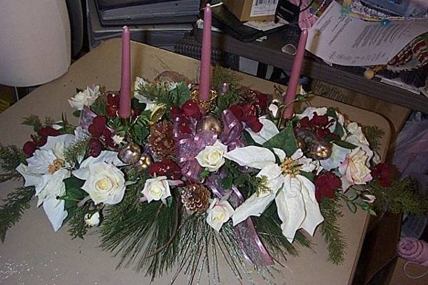 Christmas head table arrangement