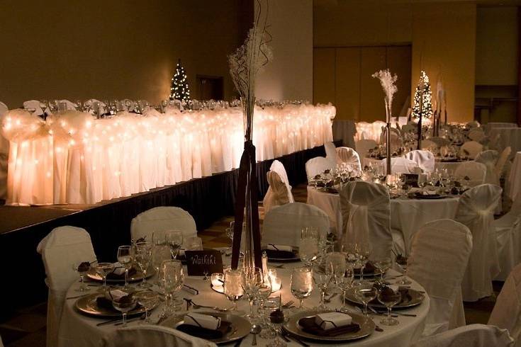 Wedding reception set-up