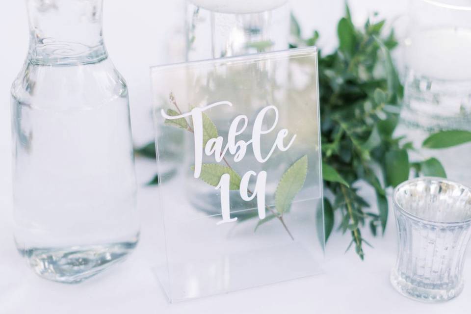 Table numbers