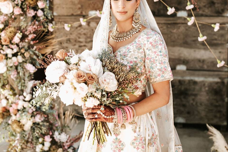 Bride and Florals