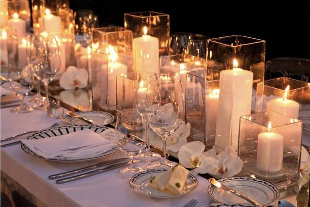 Lighted candles