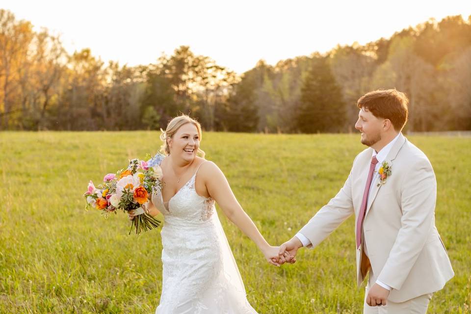 Golden Hour Wedding Portraits
