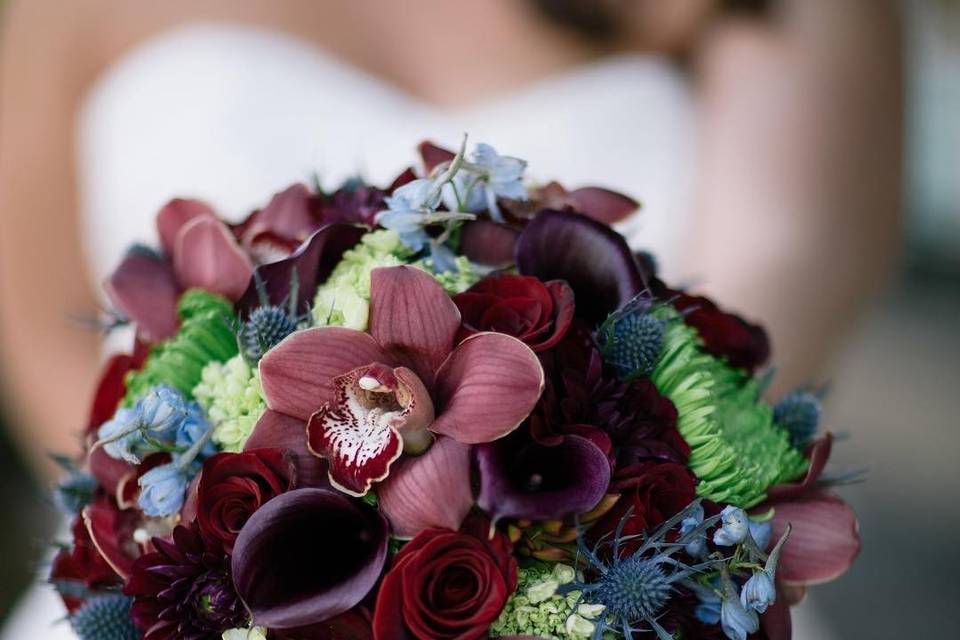 Dark colored bouquet