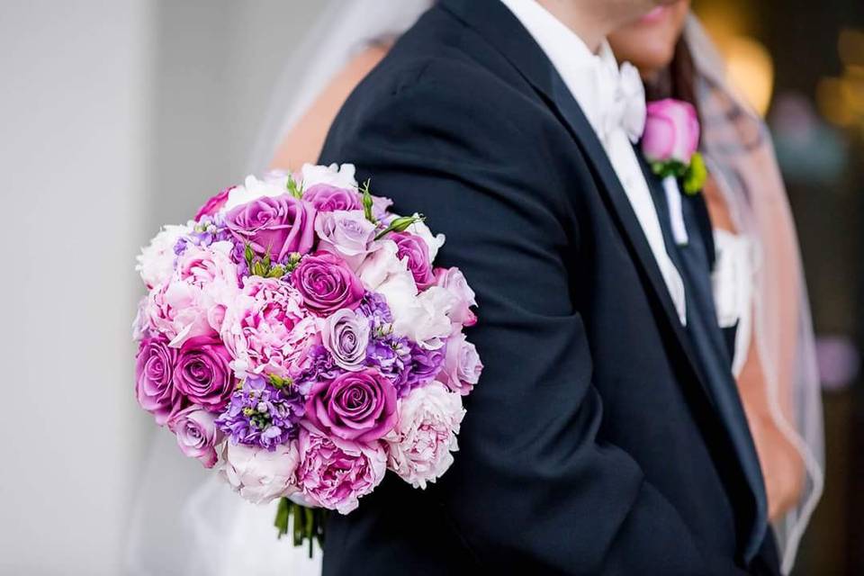 Purple and pink flowers