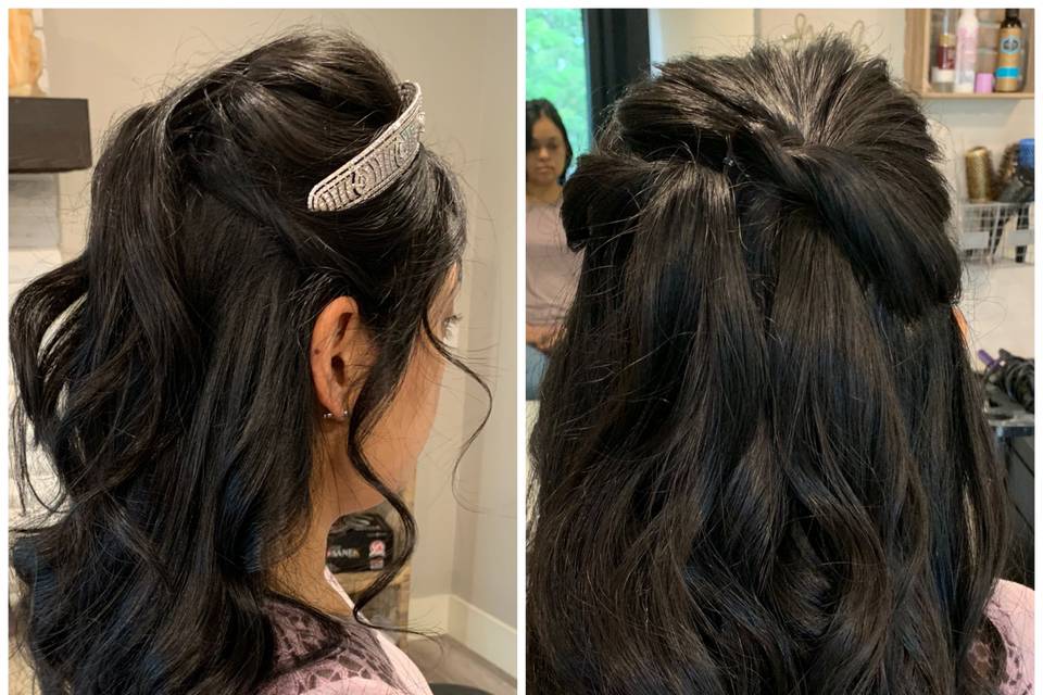 Updo with tiara