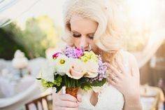 Bride and her wedding bouquet