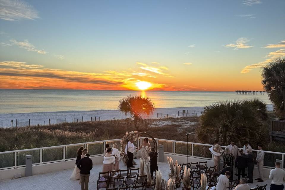 Wedding on the Pool Deck