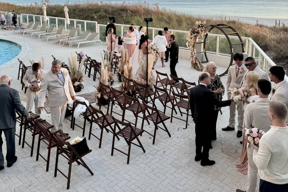 Wedding on the Pool Deck
