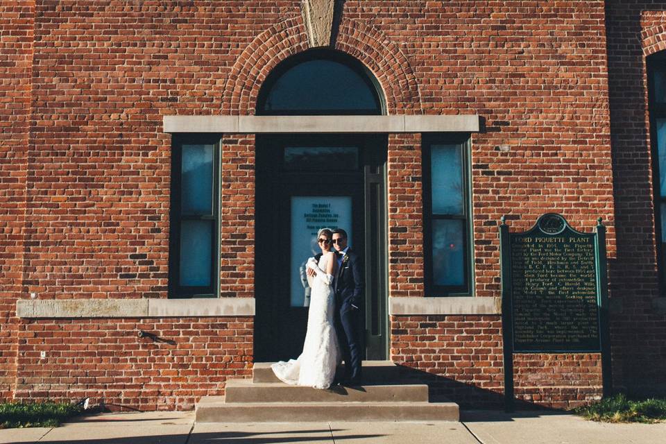 The couple in the venue