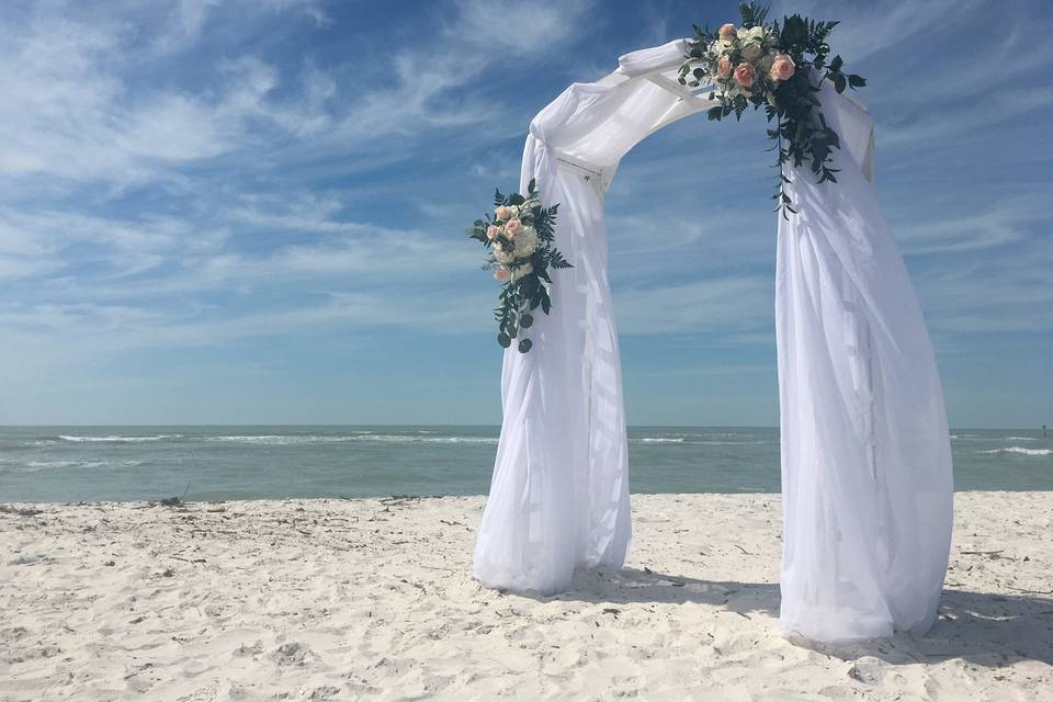 The bride with her bridesmaids