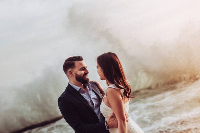 Crashing waves