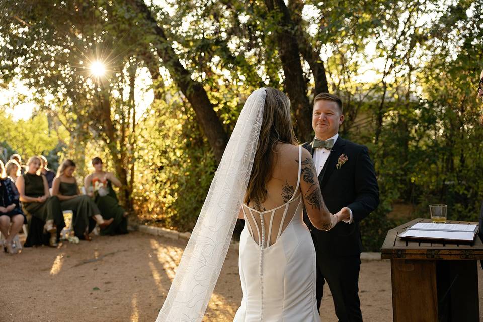 Wedding ceremony in promenade
