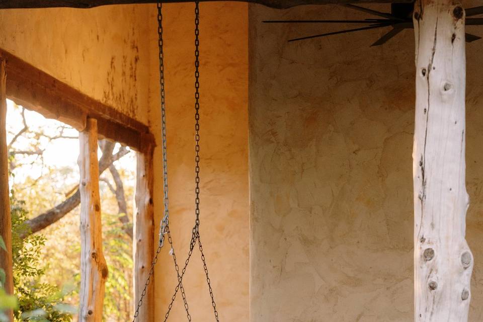 On the porch of Casadecas