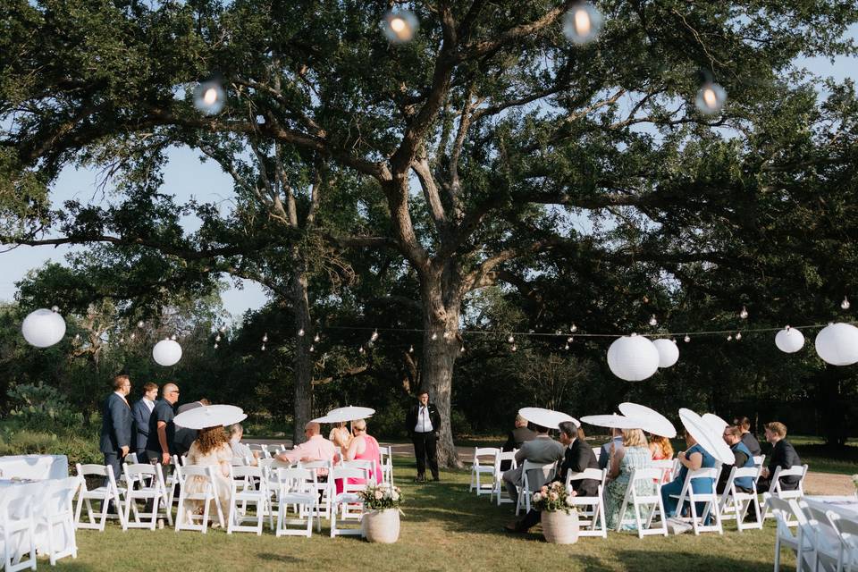 Wedding ceremony in promenade
