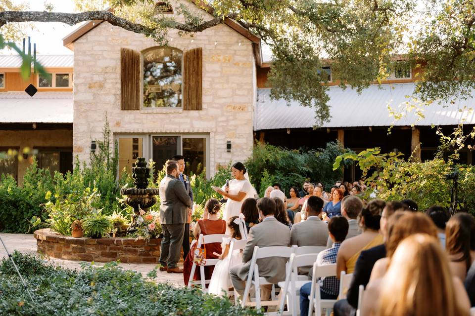 Wedding ceremony in Courtyard