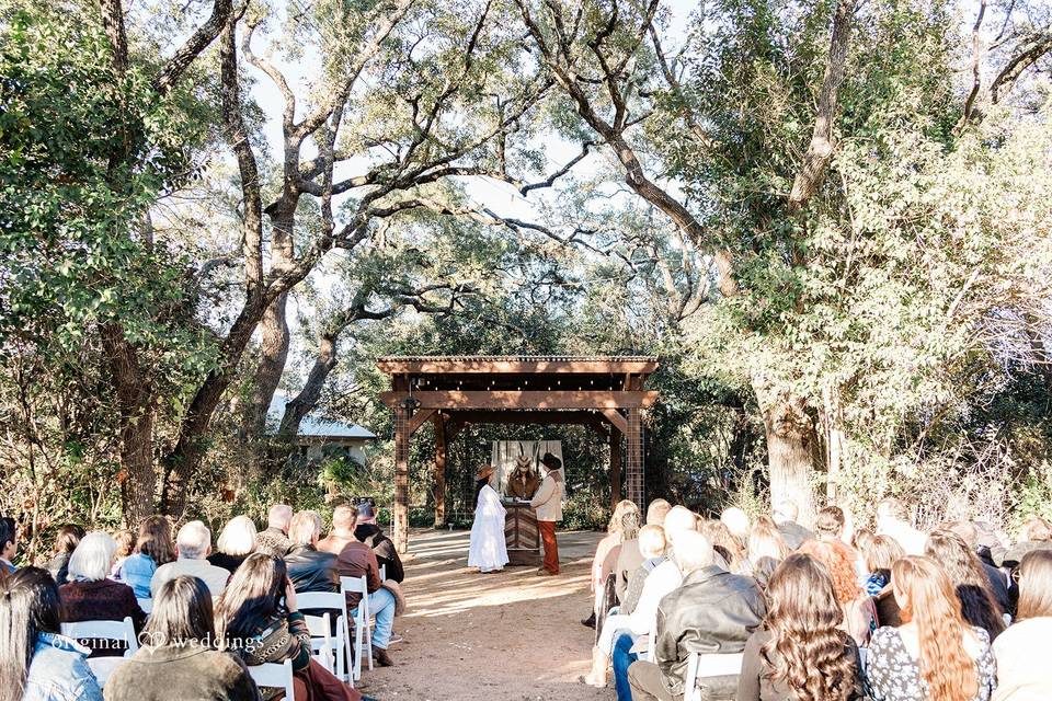 Wedding ceremony in promenade