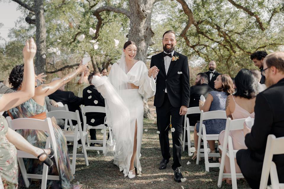 Wedding ceremony in promenade