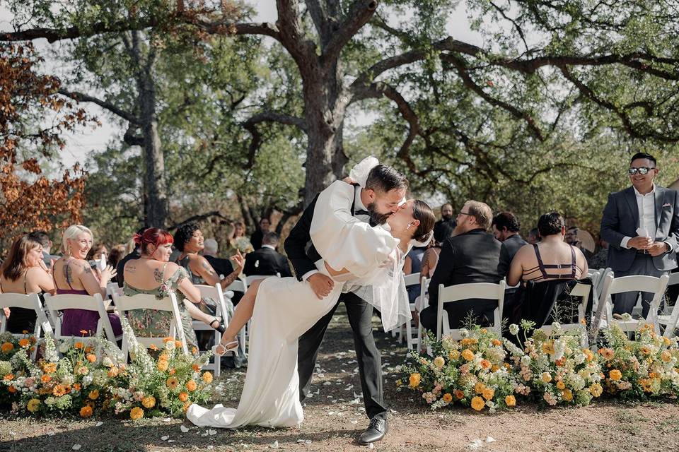 Wedding ceremony in promenade