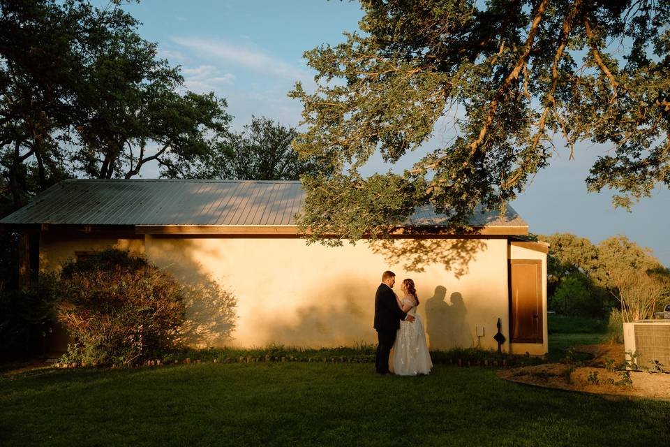 Couple at Sunrise Casita