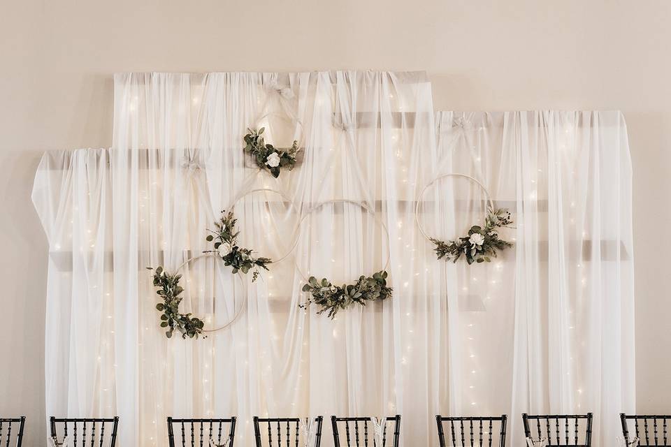 Beautiful Draped Backdrop