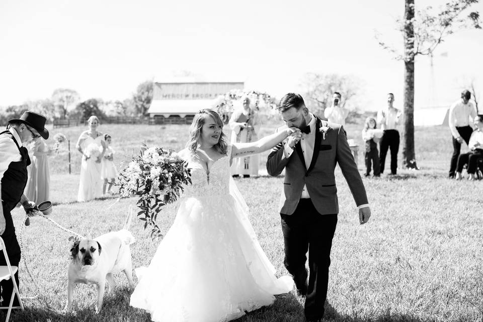 Happy dance down the aisle!