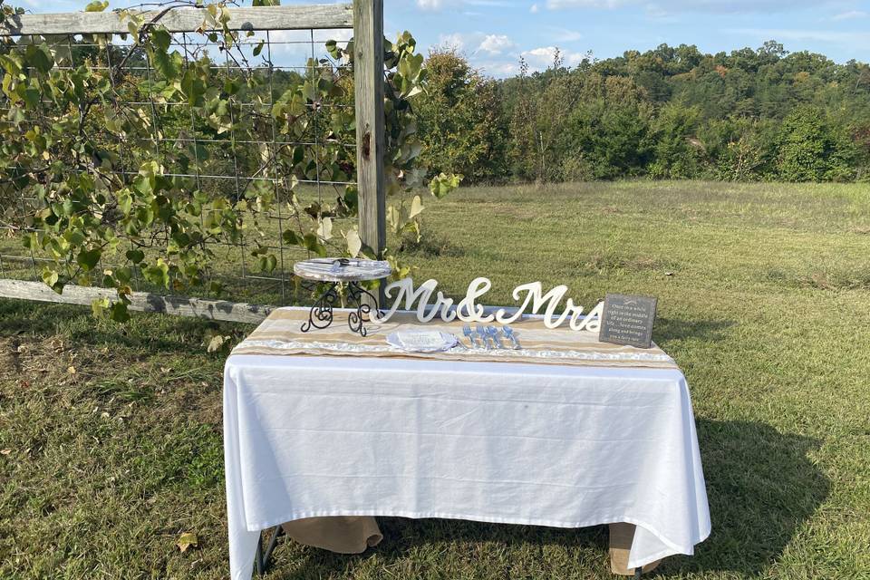 Our renewal table with decor