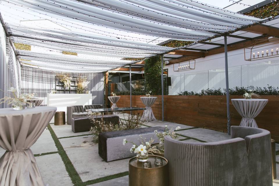 Outdoor cocktail area