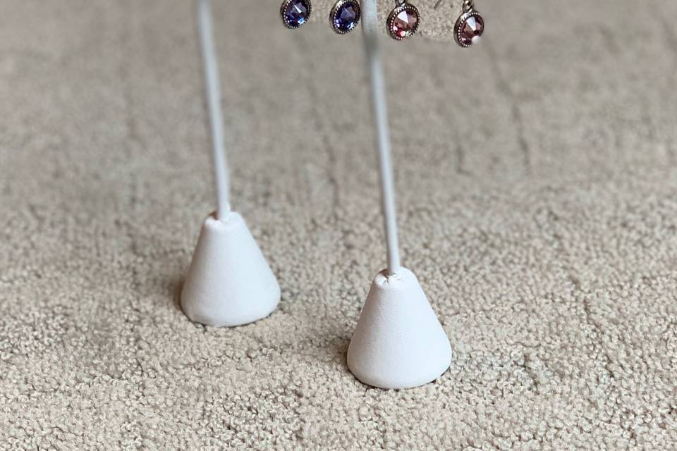 Crystal Bezel earrings