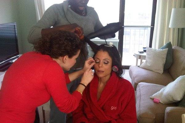 Alyssa & Petula working with Bethenny Frankel from Real Housewives of NYC