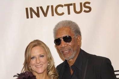 Invictus Producer Lori McCreary and Morgan Freeman.Lori's Makeup by AlyssaLori's Hair by Petula