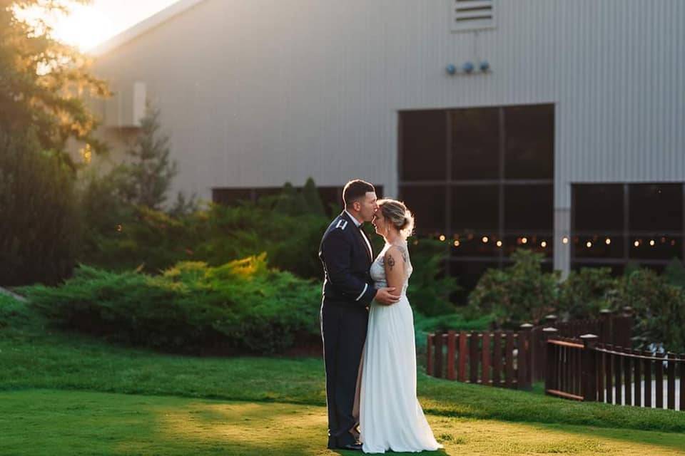 Lawn area near ceremony space