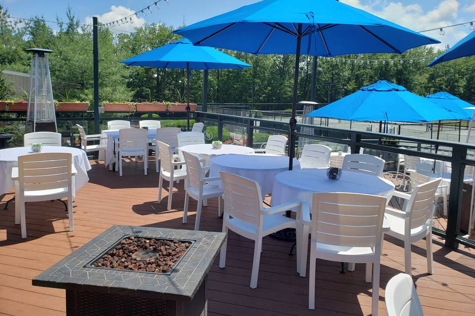 Deck set for cocktail hour