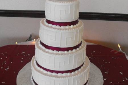 Greece inspired wedding cake