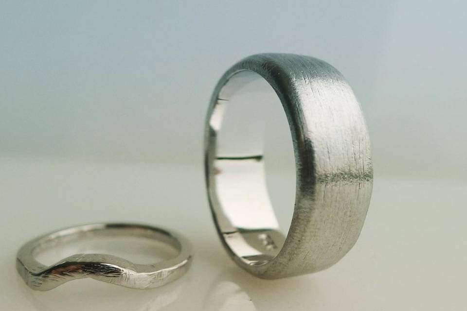 White gold wedding rings