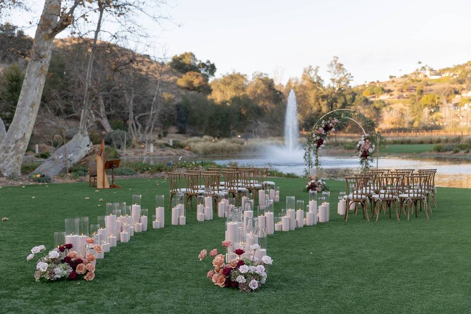 Nude Candles Ceremony Aisle