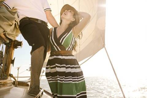 Sail boat engagement session