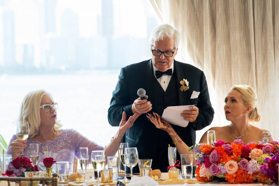 Wedding toast. Rusty Pelican.