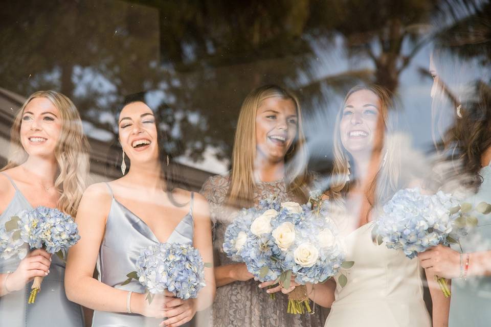 Bride and Bridesmaids